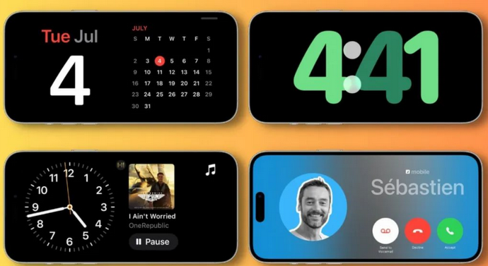 宿豫苹果手机维修分享iOS17横屏充电待机显示有什么好处 